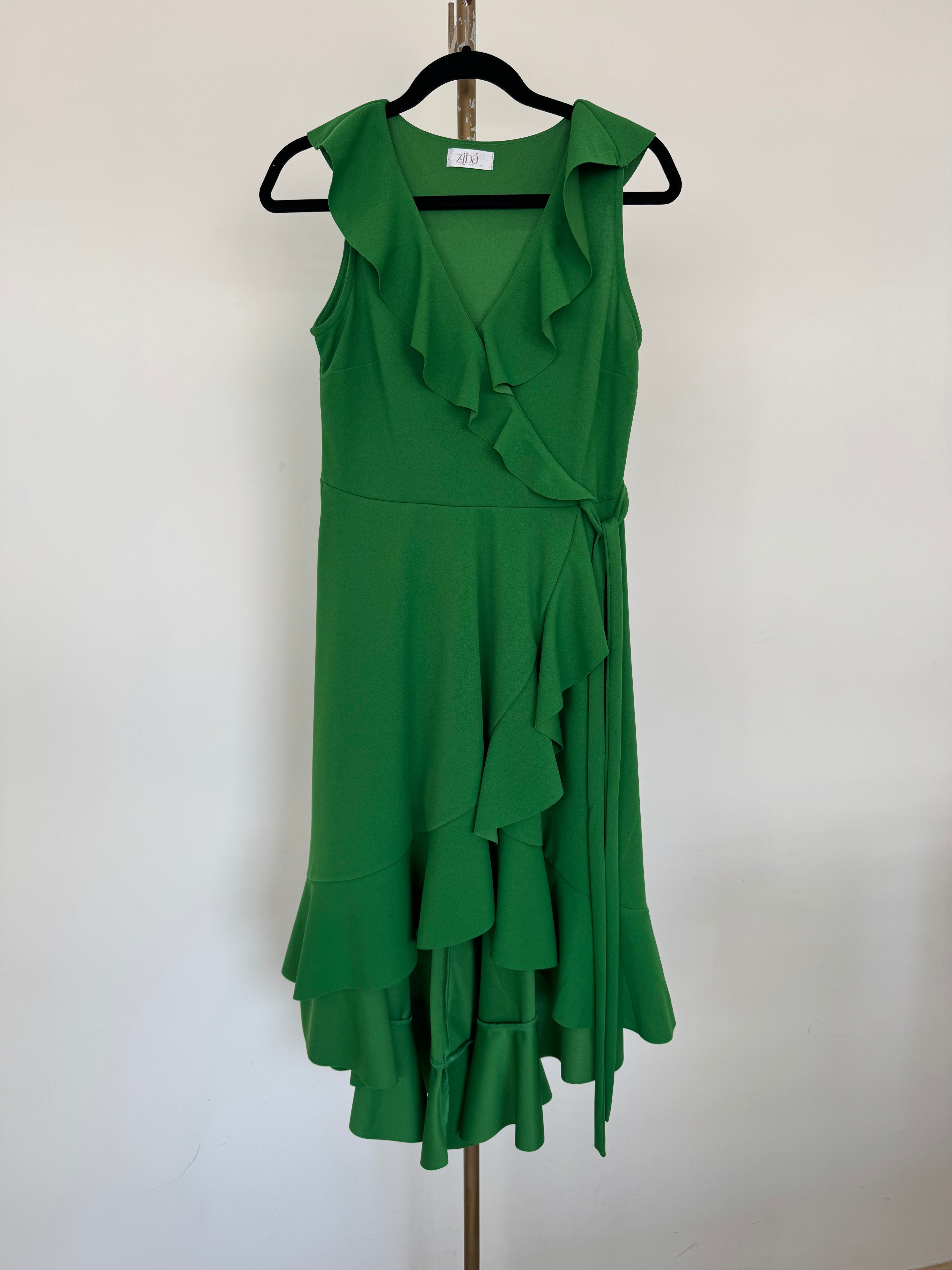 NUEVO Vestido Corto Verde Cuello V